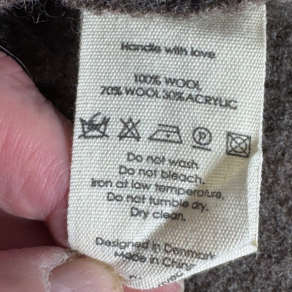 Gro Abrahamsson X Anthropologie Arslan Boiled Wool Knit Sweater Jacket Sz L - Picture 12 of 13